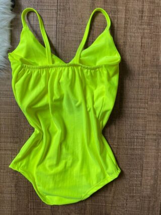 Body Básico Alça Liso Amarelo Neon - Sempre Linda Loja