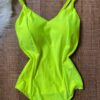 Body Básico Alça Liso Amarelo Neon - Sempre Linda Loja