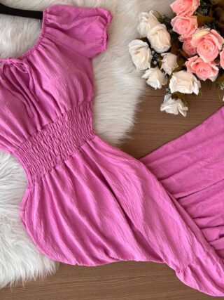 Vestido Longo Eloísa - Pink - Sempre Linda Loja