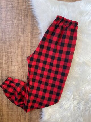 semprelindaloja com br calca jogger xadrez flanelada vermelho e preto