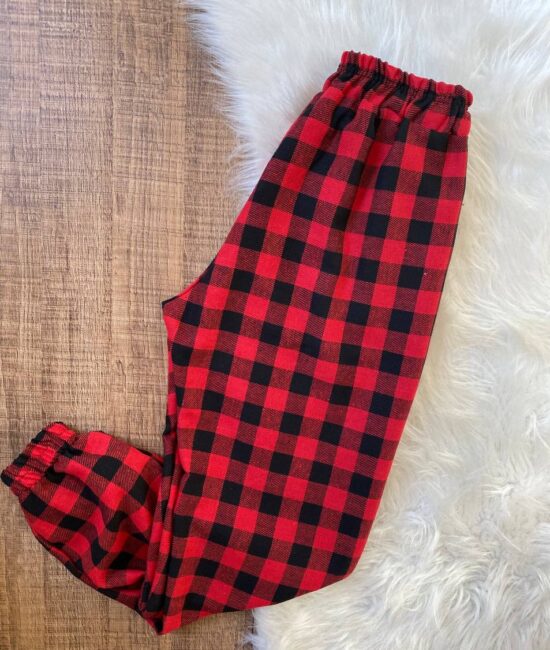 semprelindaloja com br calca jogger xadrez flanelada vermelho e preto