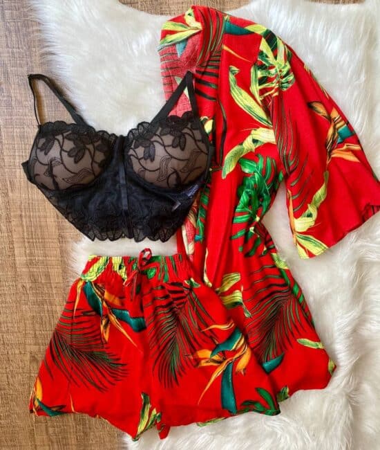 semprelindaloja com br conjunto kimono short viscose laranja estampado