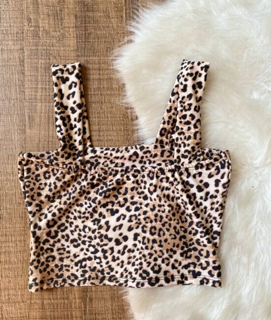 Cropped Básico Animal Print - Sempre Linda Loja