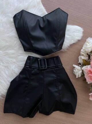 Cropped Juliete Courino - Preto - Sempre Linda Loja