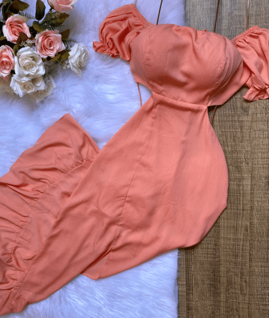 semprelindaloja com br vestido midi divo viscose salmon