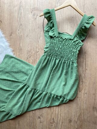 Vestido Longo Alice - Verde Claro - Sempre Linda Loja