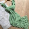 Vestido Longo Alice - Verde Claro - Sempre Linda Loja