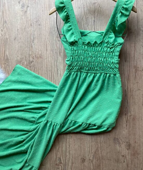 Vestido Longo Alice - Verde Claro - Sempre Linda Loja