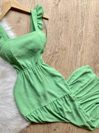 Vestido Longo Alice - Verde Claro - Sempre Linda Loja