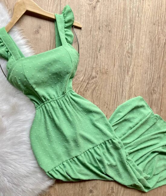 Vestido Longo Alice - Verde Claro - Sempre Linda Loja