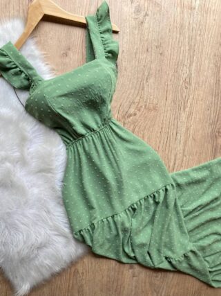 Vestido Longo Alice - Verde Claro - Sempre Linda Loja