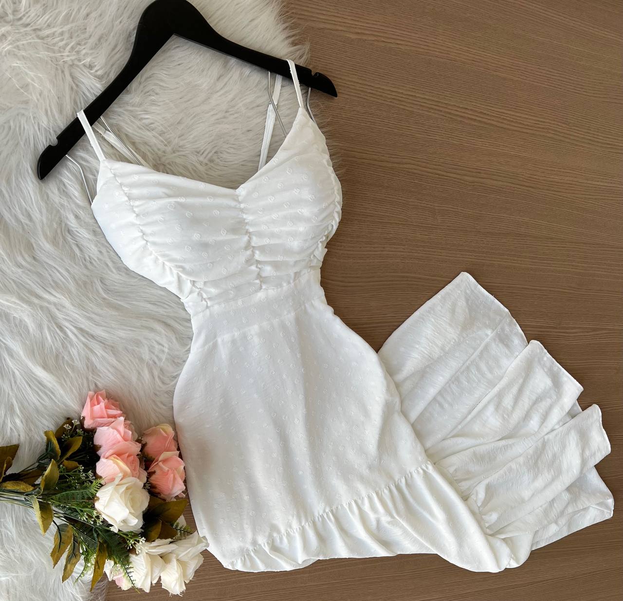 Vestido Longo Eliza – Branco – Sempre Linda Loja