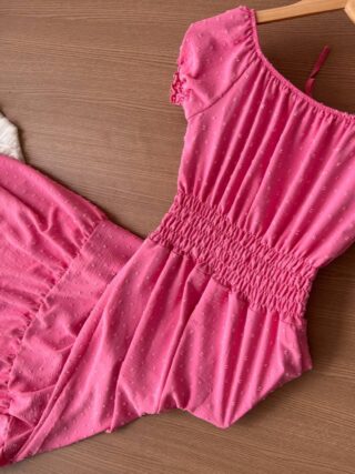 semprelindaloja com br vestido longo malu pipoca rosa chiclete 2