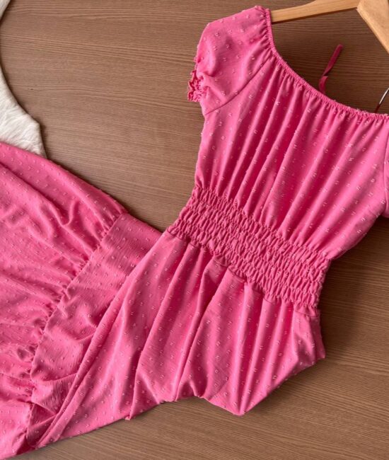 semprelindaloja com br vestido longo malu pipoca rosa chiclete 2