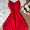 Vestido Curto Maria - Vermelho - Sempre Linda Loja