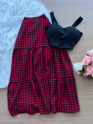 Vestido Midi Dandara Com Manga Princesa com Cinto - Caramelo - Sempre Linda Loja