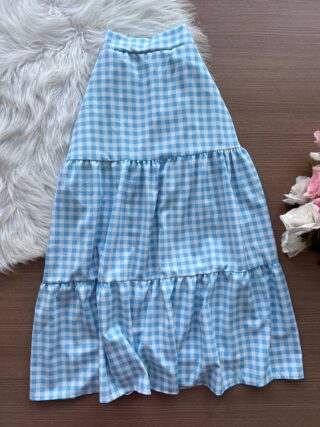 Vestido Midi Dandara Com Manga Princesa com Cinto - Caramelo - Sempre Linda Loja