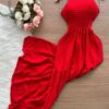 Vestido Longo Bárbara Pipoca – Vermelho - Sempre Linda Loja