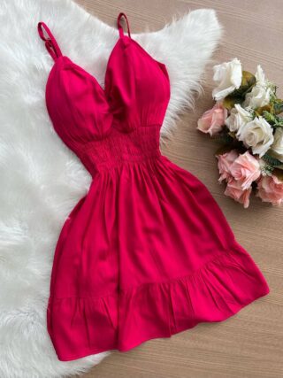 Vestido Maria Viscolinho – Pink - Sempre Linda Loja