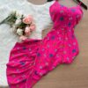 Vestido Midi Botão Marcela Estampado Borboletas – Pink - Sempre Linda Loja