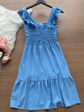 Vestido Curto Alice – Azul Claro - Sempre Linda Loja