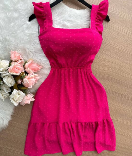 Vestido Curto Alice – Pink - Sempre Linda Loja