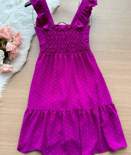 Vestido Curto Alice – Fúcsia - Sempre Linda Loja