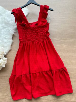 Vestido Curto Alice – Vermelho - Sempre Linda Loja