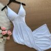 Vestido Longo Helena – Branco - Sempre Linda Loja