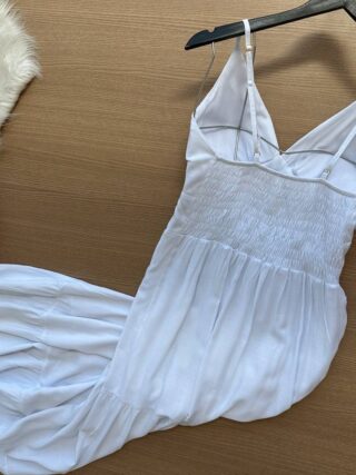 Vestido Longo Helena – Branco - Sempre Linda Loja