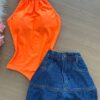 Body Gola Alta Clara – Laranja Neon - Sempre Linda Loja