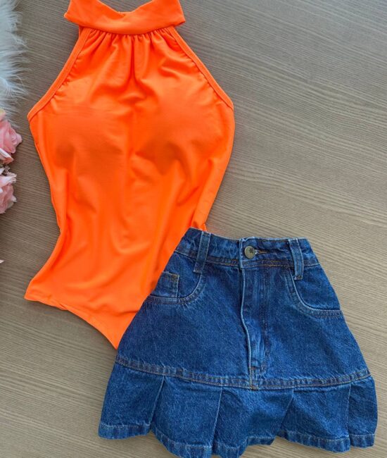 Body Gola Alta Clara – Laranja Neon - Sempre Linda Loja