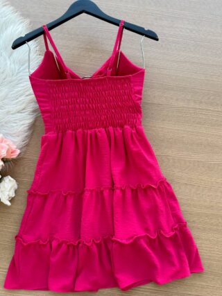 Vestido Bruna Curto – Pink - Sempre Linda Loja