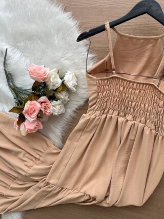 Vestido Longo Barbara – Nude - Sempre Linda Loja