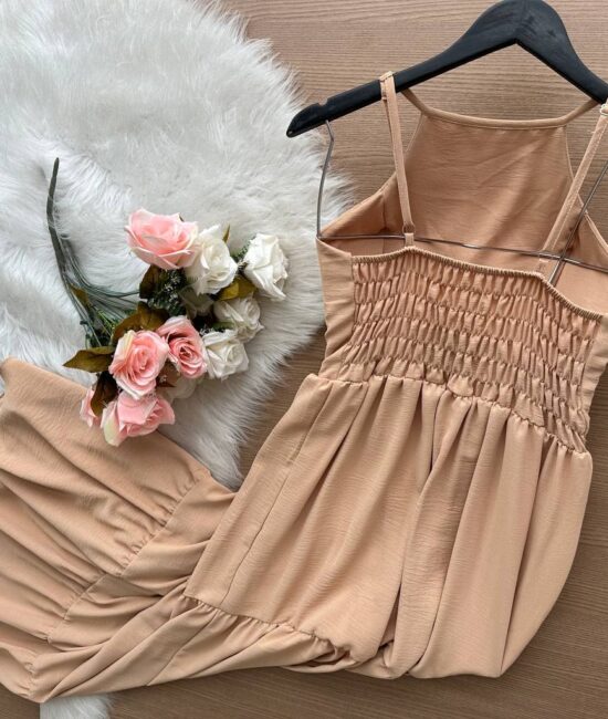 Vestido Longo Barbara – Nude - Sempre Linda Loja