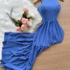 Vestido Longo Barbara – Azul Claro - Sempre Linda Loja