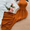 Vestido Longo Barbara – Caramelo - Sempre Linda Loja