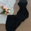 Vestido Longo Barbara Laise Bordado – Preto - Sempre Linda Loja