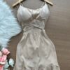 Vestido Joana Curto – Nude - Sempre Linda Loja