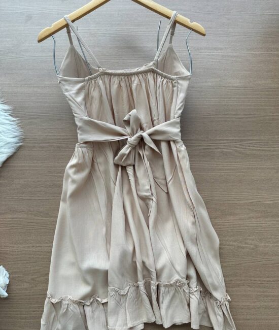 Vestido Joana Curto – Nude - Sempre Linda Loja