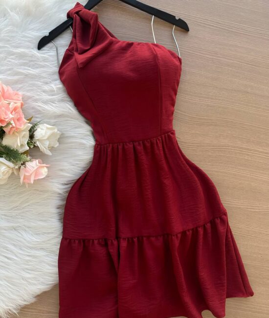 Vestido Midi Ombro a Ombro Manga 3/4 com Punho em elástico, acinturado em lastex - Branco - U, Branco - Sempre Linda Loja