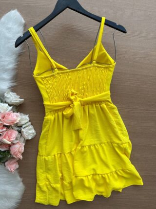 Vestido Curto Ayla c/ Detalhe Aberto no Decote Estampado – Nude - Sempre Linda Loja