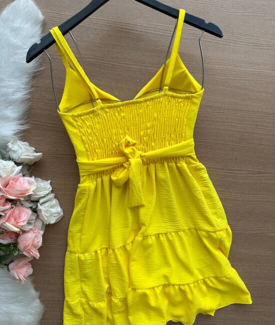 Vestido Curto Ayla c/ Detalhe Aberto no Decote Estampado – Nude - Sempre Linda Loja